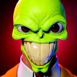 AstroDaddy78: A Creepy, Neon-Green Face Mask