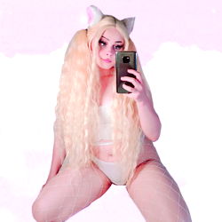 Ahegone in Blonde Lingerie,