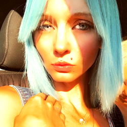 Ashlee: Blue Hair and Tattoos