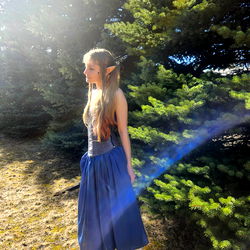 Fantasy-themed photoshoot in an enchanted forest