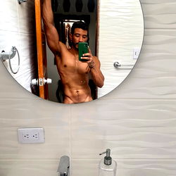 Adam Brandt - Fitness Model in Bathroom