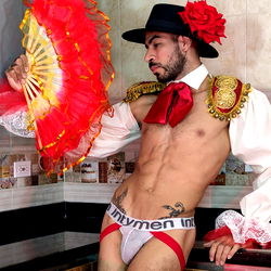 Model in Traditional Colombian Costume