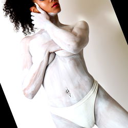 Fashionable Model in Black and White