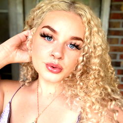 Blond Hair, Blue Eyes with Piercings - Aesthetic Makeup and Jewelry