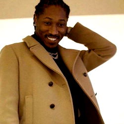 Fashionable Individual in a Warm Coat