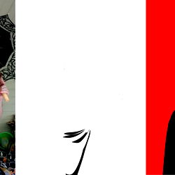 Model with Dramatic Eye Makeup and Artistic Poses