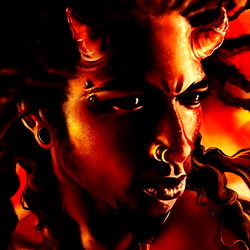 Stylized Art of Blk Satanist, Hell