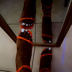 Stylish Footwear with Red Velvet Strip Accents