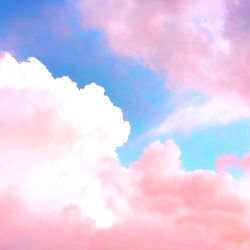 Fluffy Pink Clouds with a Blend of Pastel Hues