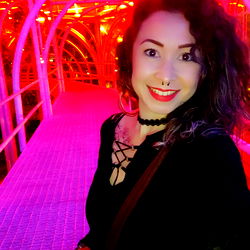 Curitiba-based Model Angela in a Modern Art Gallery