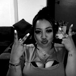 Young Woman in Playful Pose