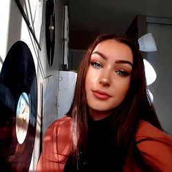 Amy Michelle in a Modern Living Room