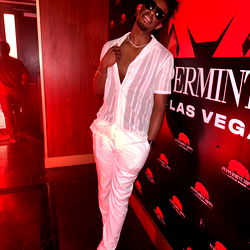 Papi Posing at Las Vegas Promotion Event