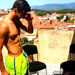 Fit Model Alex Cruz in a Summer Scene