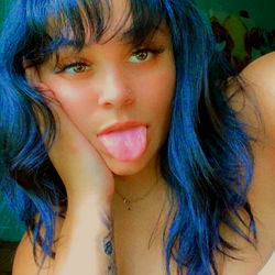 OnlyFans Model Rose with Blue Hair