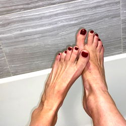 Amanda Henley's Feet in a Soaking Bath