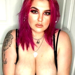 Sophie in Vibrant Purple Hair and Pink Dye