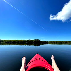 Enjoying a Serene Moment in the Lake