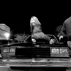 Nighttime Nostalgia: Alex West, Fort Lauderdale / Ottawa Model, Riding in a Classic Car