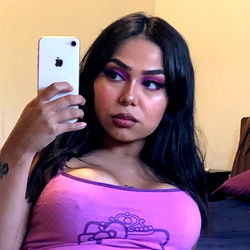 Pam, Instagram Model in a Purple Tank Top