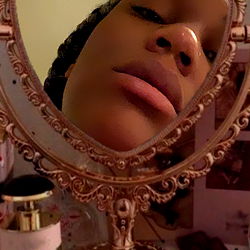 Makeup Artist in Mirror with OnlyFans Username