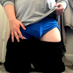 WhiteChocolateTransMan Showcases Blue Underwear on OnlyFans