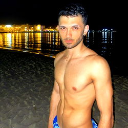 Lele, Shirtless on Beach