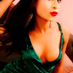 Sizzling Model in a Velvet Dress