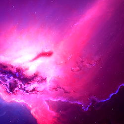 Stylish Purple Nebula with Intricate Cloud Formations