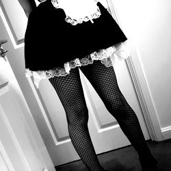 Apheria's Onlyfans Post - Maid Outfit, Fishnet Stockings