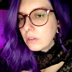 Stylish Emo Girl with Purple Hair