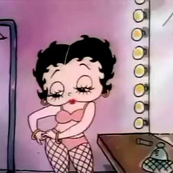 Flirtatious Female Model at Dressing Room