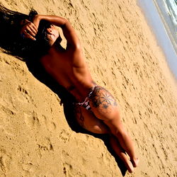 Bikini Model Poses on Beach