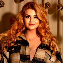 Amelia, Stunning Model with Blonde Hair and Wavy Eyes