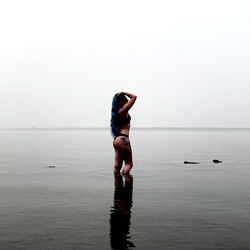 Futuristic Gaze: A Model in the Foreground