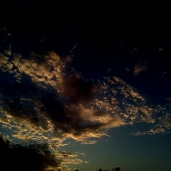 Sunset Silhouette with Clouds over Córdoba, Colombia