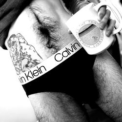 Model in Calvin Klein Undies Advertisement