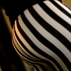 Clever Starr Showcasing Unique Style in Black and White Striped Jumpsuit