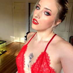 Sensual Red Lingerie Model - OnlyFans
