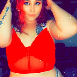OnlyFans Model Alleykat1217 in Red Lingerie