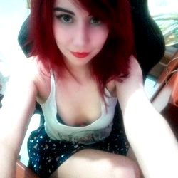 OnlyFans Model Melilove - Red Hair and Racy Shorts