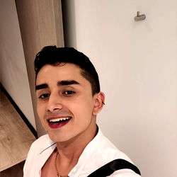 Young Man with Smile in Coloring