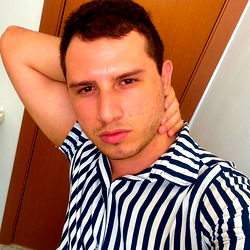 OnlyFans Aclailson in Striped Shirt
