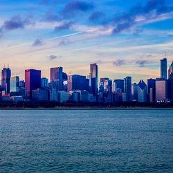 Chicago Skyline at Sunset with the Willis Tower
