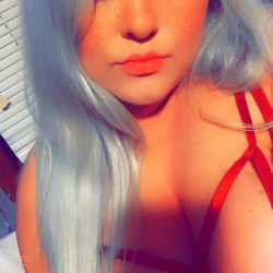 Model Allie Cat in Red Lingerie