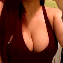 Model Yaribel in a Red Dress