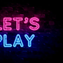 Neon Sign for Let's Play