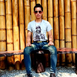 Chill vibes at a bamboo bar