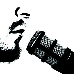 Microphone with Speaker in Studio