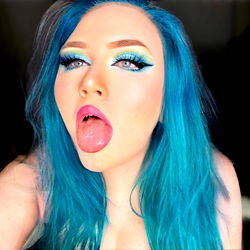 Colorful and Glamorous Female Model with Turquoise Hair